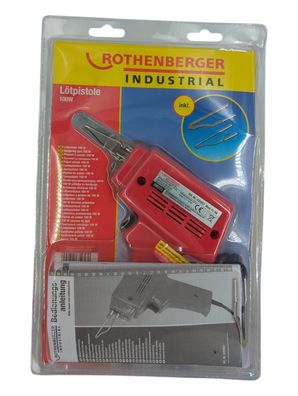 Rothenberger Industrial Lötpistole Quick 100 W inkl. 2 Lötspitzen, 35957