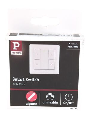 Paulmann 50134 Zigbee Wandschalter Smart Home On/Off/Dimm Weiß