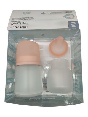 Suavinex Stillset 1 Flasche 180 ml mit anpassbarem Durchfluss + 1 Ersatzsauger