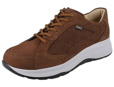 FINN Comfort FINNCO Piccadilly Herren Halbschuhe Schnürer braun nut Nubukleder