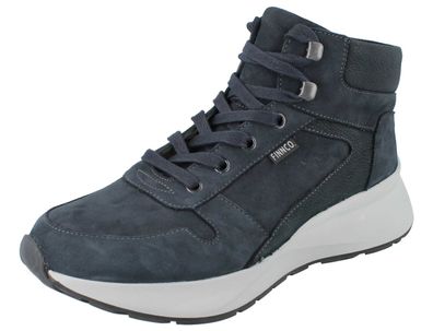 FINN Comfort FINNCO Meribel Damen knöchelhoch Schnürschuhe dunkelblau Nubukleder