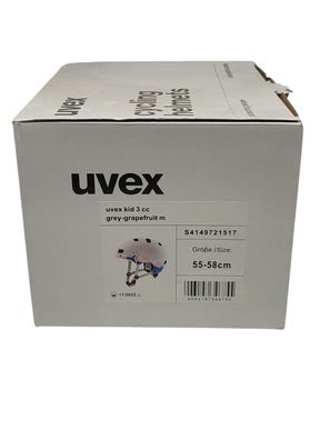 uvex kid 3 cc robuster Fahrradhelm für Kinder grau grapefruit matt 55-57 cm