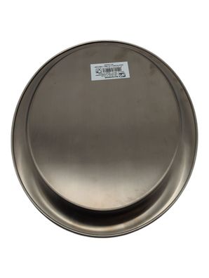 APS Kaffeehaus Serviertablett Edelstahl Oval Rollrand 29 x 22 cm