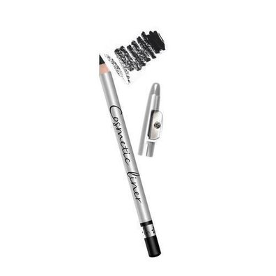 Hochwertiger Kosmetik-Eyeliner mit Anspitzer - Schwarz Nr. 02