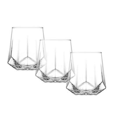 LAV Valeria Whiskeygläser 400 ml - 3er- Set - für Cocktails, Säfte oder Wasser
