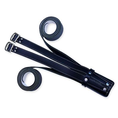 Schwarz Kreuztragegurt für Standartenfahne aus Rinderleder