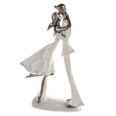 Casablanca Skulptur, Paar, "Hold me", Kunstharz, weiß, , L. 9 cm, B. 20 cm, H. 32