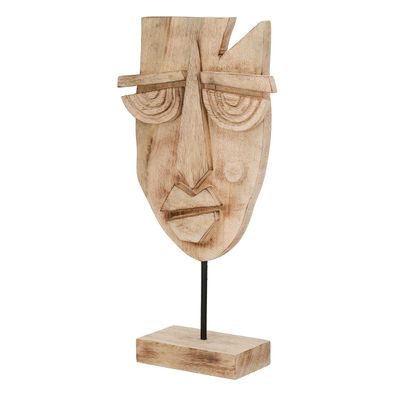 Gilde Skulptur, Maske, "Yoruba", Mangoholz, naturfarben, VE 1, L. 9 cm, B. 23 cm,