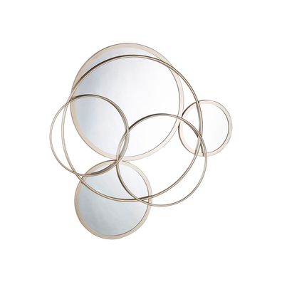 Gilde Spiegel, "Kreise", Metall, champagnerfarben, VE 1, L. 3,5 cm, B. 78 cm, H