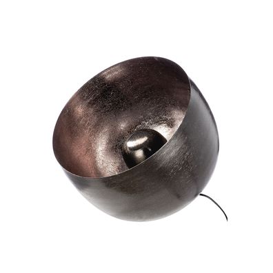 Gilde Bodenleuchte, rund, "Meteo", Metall, silberfarben, VE 1, H. 34 cm, D. 35 cm