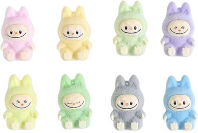 Labubu Schlüsselanhänger - 6 flauschige Designs - Blind Box Anhängern mit Band