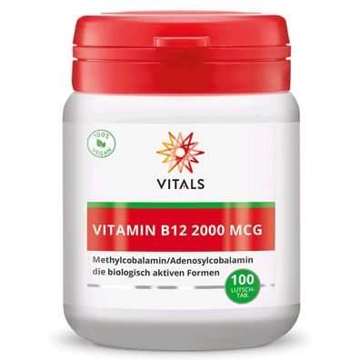 Vitamin B12 2000 mcg, 100 Lutschtabletten von Vitals