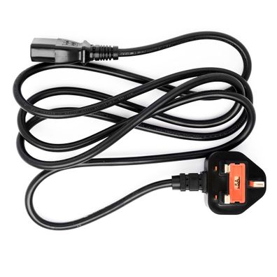 Wiltec UK Netzkabel 1,4m Kaltgerätekabel Stromkabel gewinkelt Kaltgerätestecker