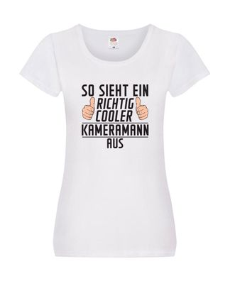 Richtig Cooler Kameramann | Kamera Damen Shirt Weiß