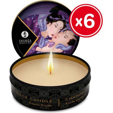 SHUNGA Massage Candle Libido/Exotic Fruits 30ml, 6 pcs