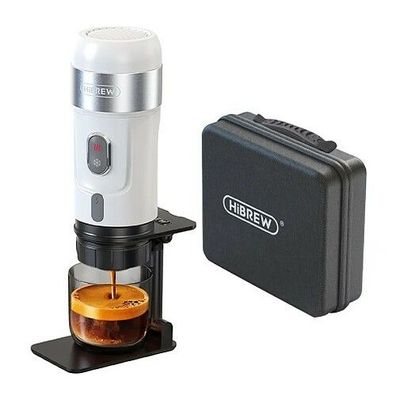 HiBREW H4A Tragbare Kapsel-Kaffeemaschine Weiß mit Ständer