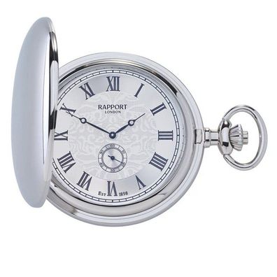 Rapport London - PW85 - Taschenuhr - Quarz - 53mm - silber - Full Hunter