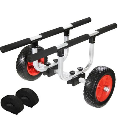 Kajakwagen Transportwagen verstellbar 100kg pannensicher Aluminium Kanu K06