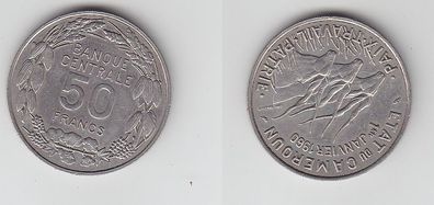 50 Franc Nickel Münze Kamerun Cameroun 1960 (113148)