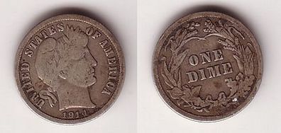 1 Dime Silber Münze USA 1911 (100942)