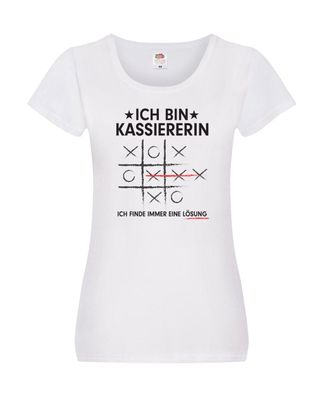 Löse Probleme: Kassiererin Damen Shirt Weiß