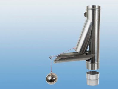 Regenwasserklappe Zink automatisch mit Schwimmer DN 76 - 120 inkl. Adapter