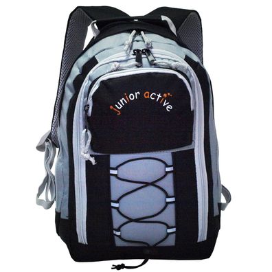 Kinderrucksack Junior Active Fabrizio Rucksack schw./hellgrau 23x35x12 cm Polyester