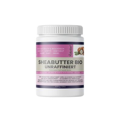 Sheabutter Bio 250g - unraffiniert, naturbelassen & vegan