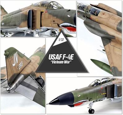 Academy 12133 USAF F-4E Vietnam Krieg in 1:32 Academy 4492133 Bausatz Phantom