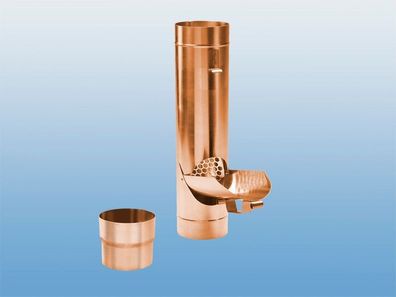 Fallrohrklappe Kupfer mit Sieb DN 76 - 120 inkl. Adapter