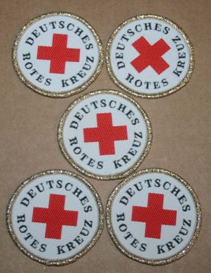 10 Stoffabzeichen Deutsches Rotes Kreuz, 50mm Durchmesser