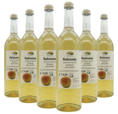 Bleichhof Apfelsaft Rubinette, 100% Direktsaft, sortenrein, 6er Pack (6 x 0,72l)
