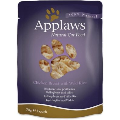 Applaws - Katzennassfutter 70 g Beutel - Huhn und Wildreis &#40;178-007&#41;