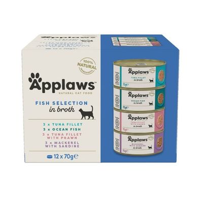 Applaws - Katzennassfutter Multipack 12x70gr - Fischsammlung &#40;171-018&#41;