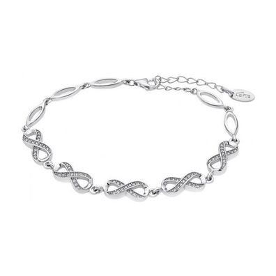 Silbernes Armband mit Unendlichkeitssymbolen LP1871-2 / 1