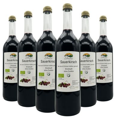 Bleichhof Bio Sauerkirschsaft DE-ÖKO-006 (6x 0,72l) - 100% Direktsaft, vegan & bio