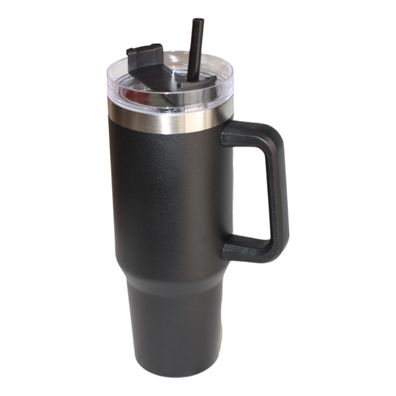 Thermobecher Tumbler 1200 ml, Becher mit Deckel, Henkel und Strohhalm