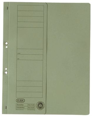 50x 100560003 Ösenhefter - Amtsheftung, halber Vorderdeckel, A4, grün