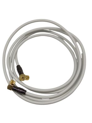 deleyCON Satellitenkabel Koaxialkabel 1x gewinkelt F-Stecker 3m Weiß