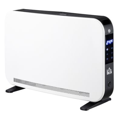 Heizgerät Heizlüfter 2180 W Elektroheizer mit LED-Licht 3 Stufen Warm Stahl Weiß