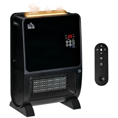 2 in 1 Heizlüfter 2000W Elektroheizer mit Fernbedienung 8-Stunden-Timer LED-Licht