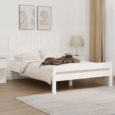vidaXL Wand-Kopfteil Weiß 140x3x60 cm Massivholz Kiefer