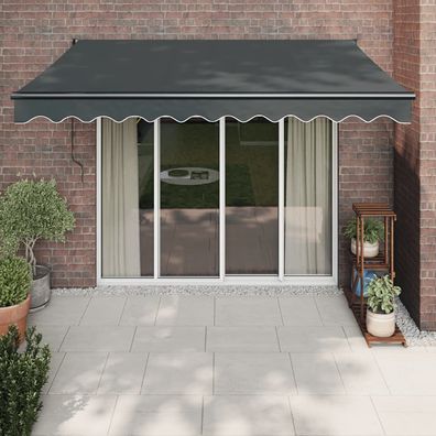 vidaXL Elektrische Markise mit Kurbel Anthrazit 3x2,5 m