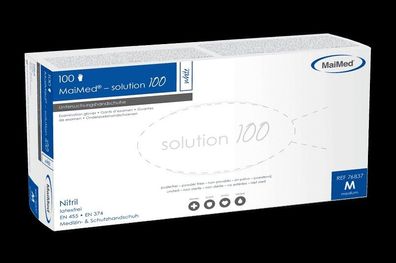 MaiMed® solution100 Nitrilhandschuhe Einmalhandschuhe Blau Gr. S 1000 Handschuhe