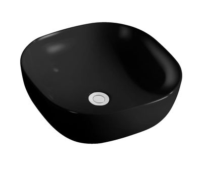 Beitz & Walz AqvaCeramica Aufsatzbecken "SlimRim" 420 x 420 mm mattschwarz