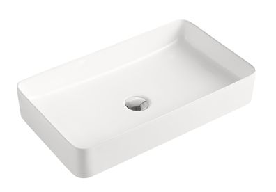 Beitz & Walz AqvaCeramica Aufsatzbecken "SlimRim" 605 x 350 mm weiß