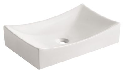 Beitz & Walz AqvaCeramica Aufsatzbecken eckig 540 x 345 mm weiß