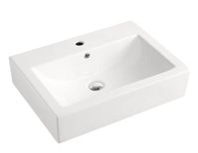 Beitz & Walz AqvaCeramica Aufsatzbecken eckig 600 x 430 mm -weiß
