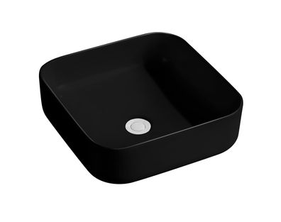 Beitz & Walz AqvaCeramica Aufsatzbecken "SlimRim" 385 x 385 mm mattschwarz