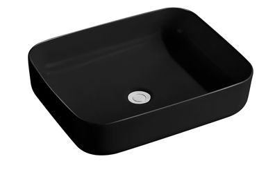 Beitz & Walz AqvaCeramica Aufsatzbecken "SlimRim" 500 x 385 mm mattschwarz